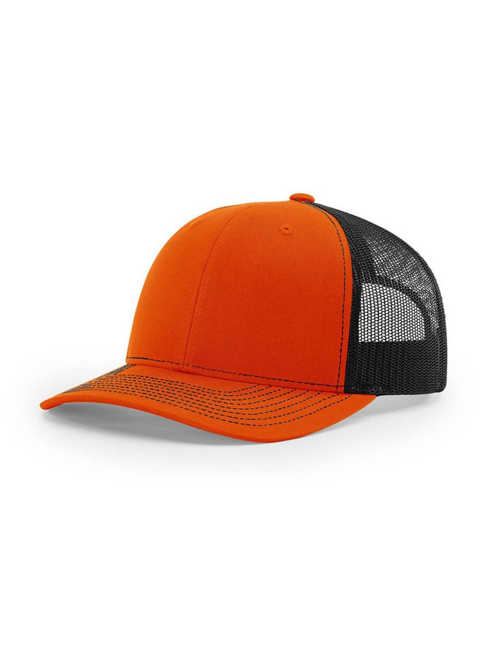 Plain Richardson 112 Trucker Cap (Orange/Black) - B-WEAR